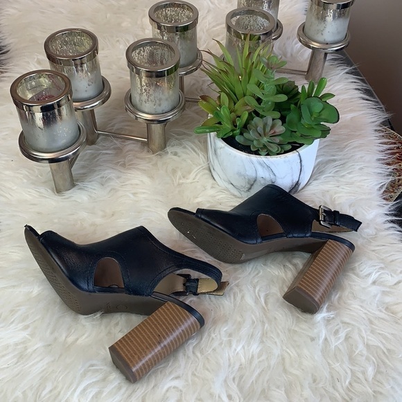 Geox Respira Women’s Audalies Black Open Toe Block Heel Sandals Size 36.5 EU - Picture 5 of 15